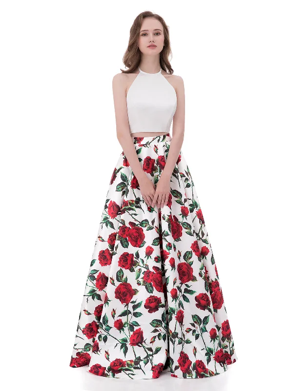 Floral Skrit 2 Pice Dress with Pocket-Floral